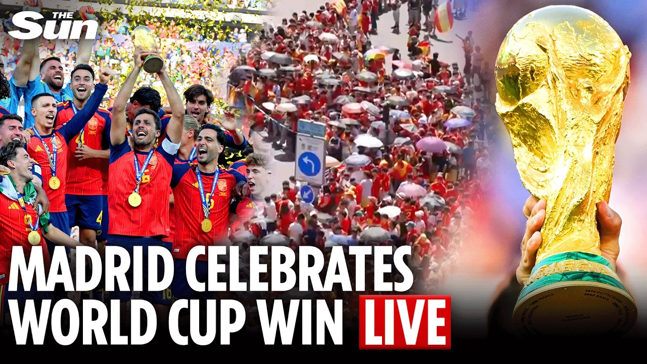 LIVE: Spain celebrates winning World Cup with fans in Madrid