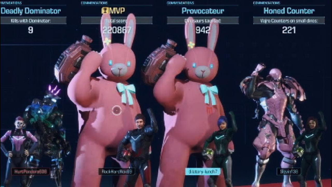 Exoprimal Double Big Bunny Roadblock Alpha MVP Volcanic Base