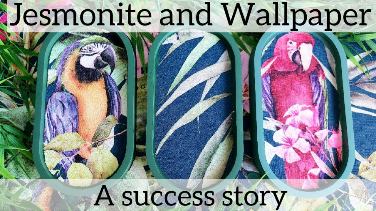 Jesmonite and Wallpaper Trinket Trays