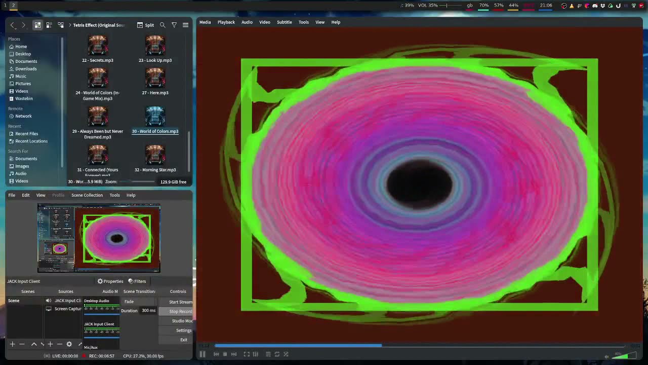 25 minutes of the ProjectM visualiser