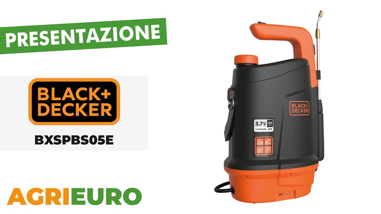 Presentazione della Black & Decker BXSPBS05E - Pompa irroratrice a spalla