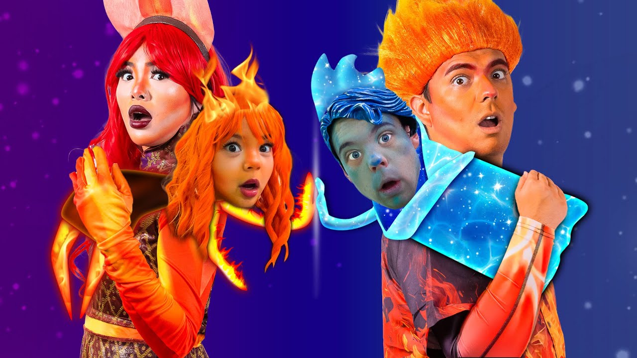 Wade is Adopted! | Ember and Wade From Elemental | Fire vs Water Parenting Hacks by Crafty Hacks