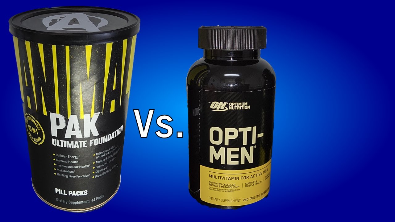 Animal Pak versus Opti-Men: Which Multivitamin is RIGHT for YOU?