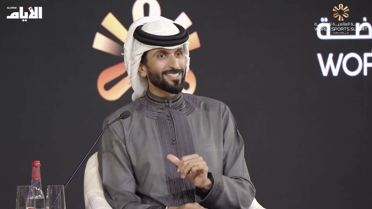 سمو الشيخ ناصر بن حمد آل خليفة يشارك في الجلسة الرئيسية ضمن أعمال القمة العالمية للرياضة بدبي