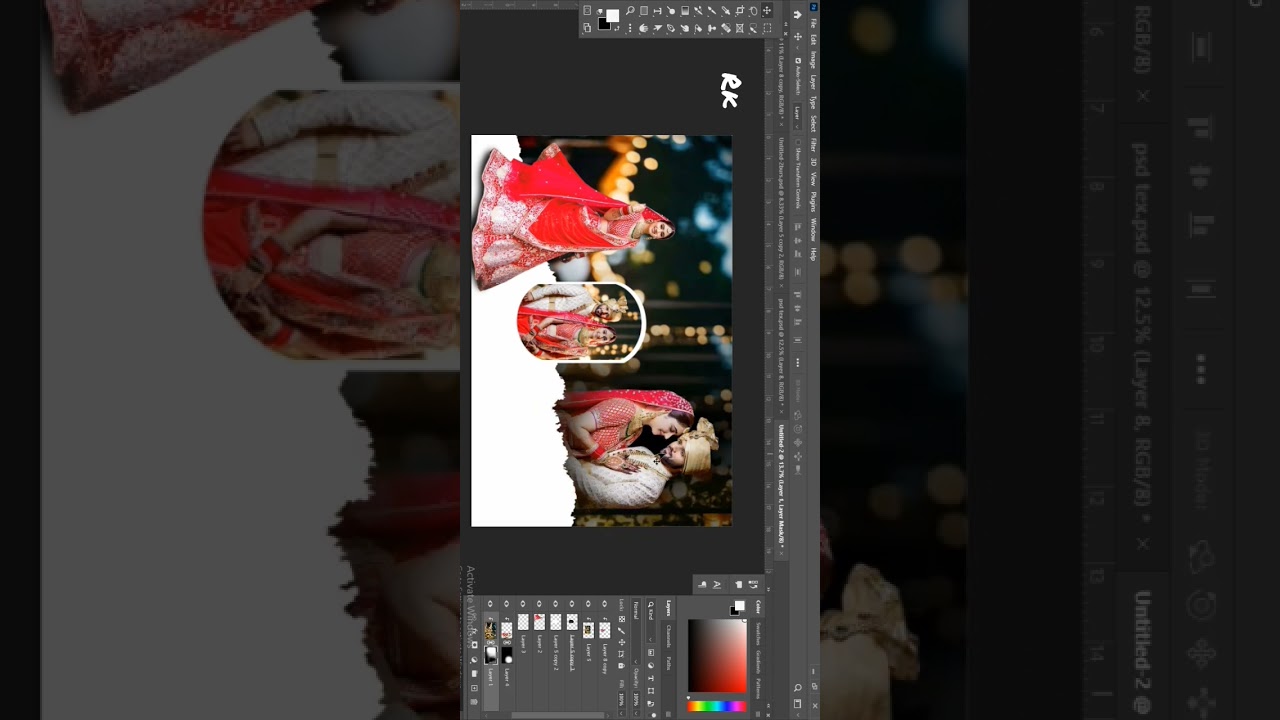 How To Create Wedding Album Design in Photoshop #WeddingAlbumDesign