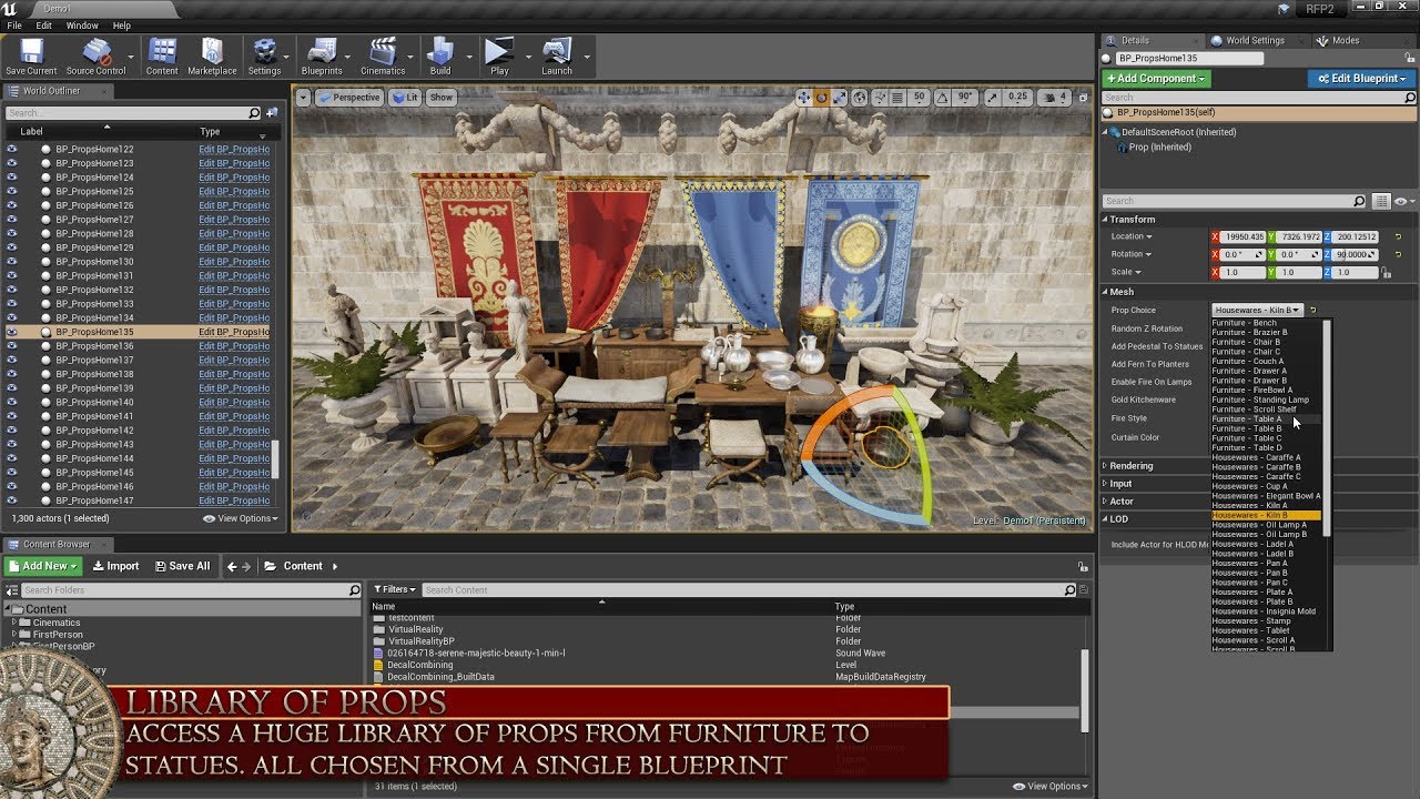 Props: Rome Fantasy Pack II for Unreal