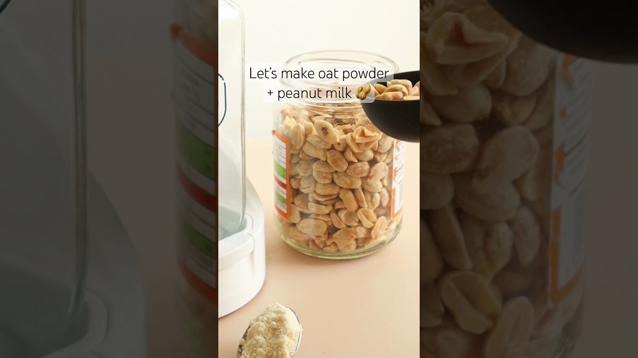 Oat and Peanut Milk in 3 Minutes? YES! #plantbasedmilk #nutmilk #veganrecipes