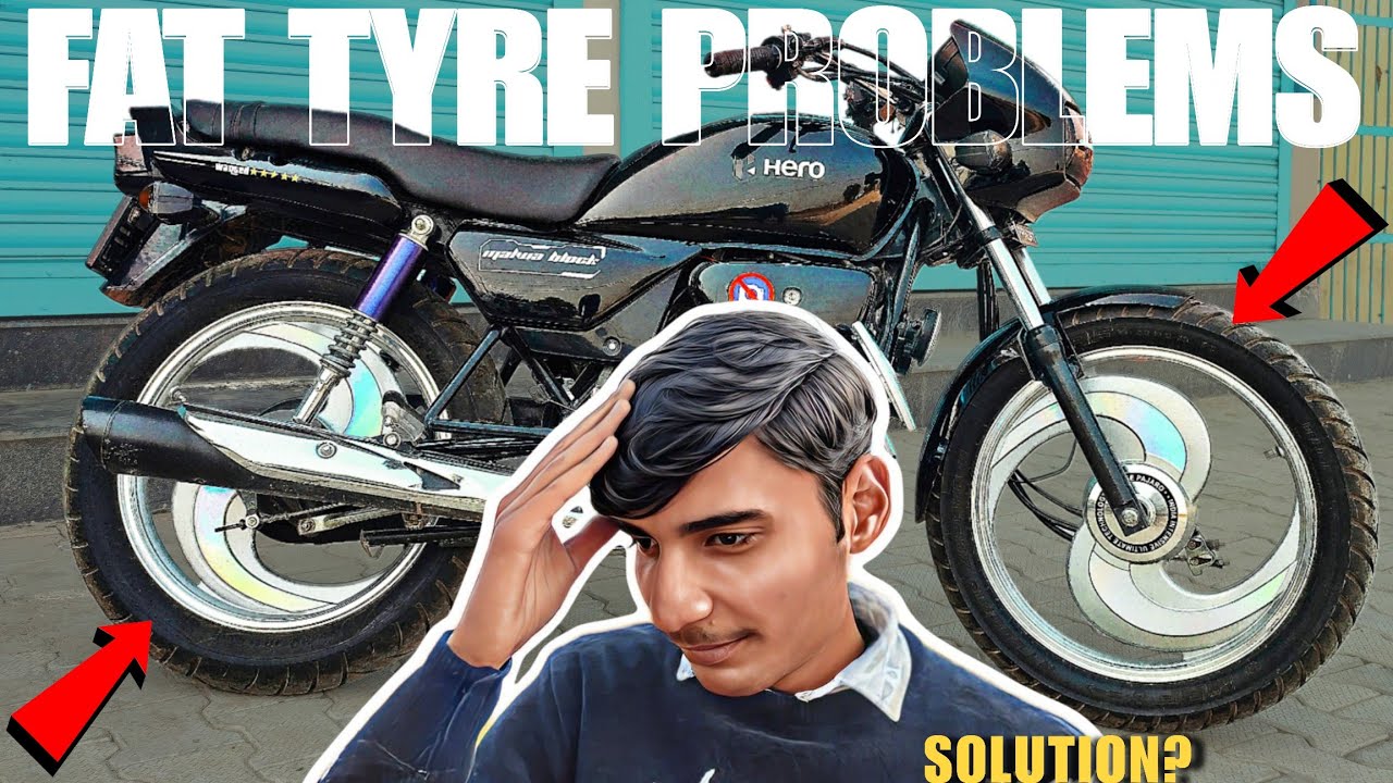 😨Splendor Fat Tyre Problem😥| लगवाने से पहले सुनलो ये बातें😯✅| 110-90-18 Tyre Mileage🔥And Pickup💥
