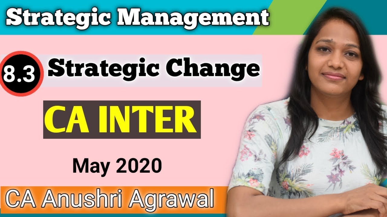 Chapter 8.3 ll Strategic Change ll SM for CA IPCC / INTER ll CA Anushri Agrawal