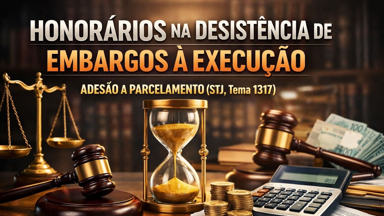 Honorários na desistência de embargos à execução ➡ STJ, Tema 1317
