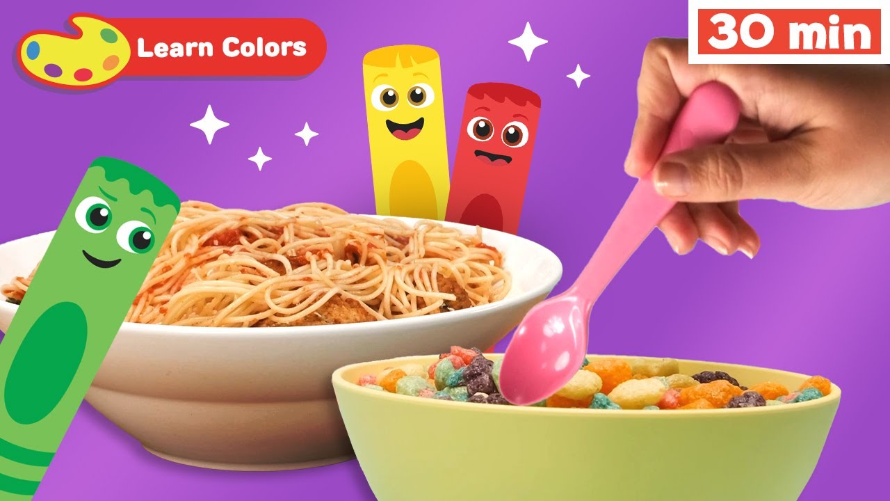 Color Crew Magic - Learn Colors | Meatball Spaghetti | Cereal & More | Drawing & Coloring with Kids