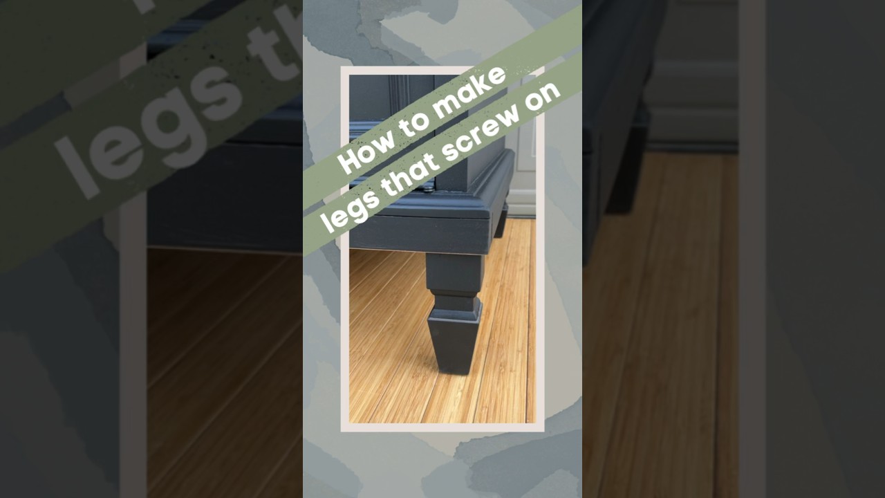 An easy way to make screw on feet for your furniture