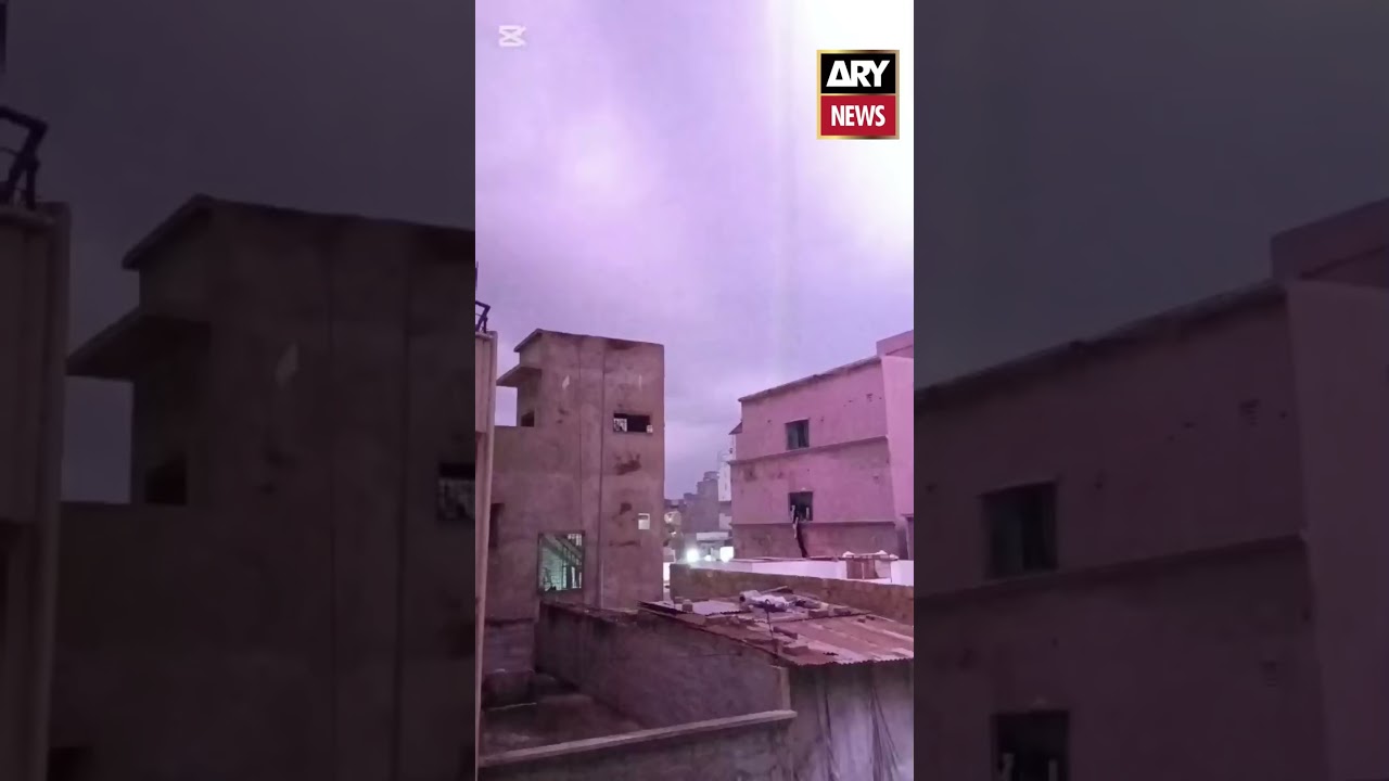 Heavy Rain, Thunderstorm ⛈️ In Karachi #KarachiRain #RainIn Karachi #Shorts