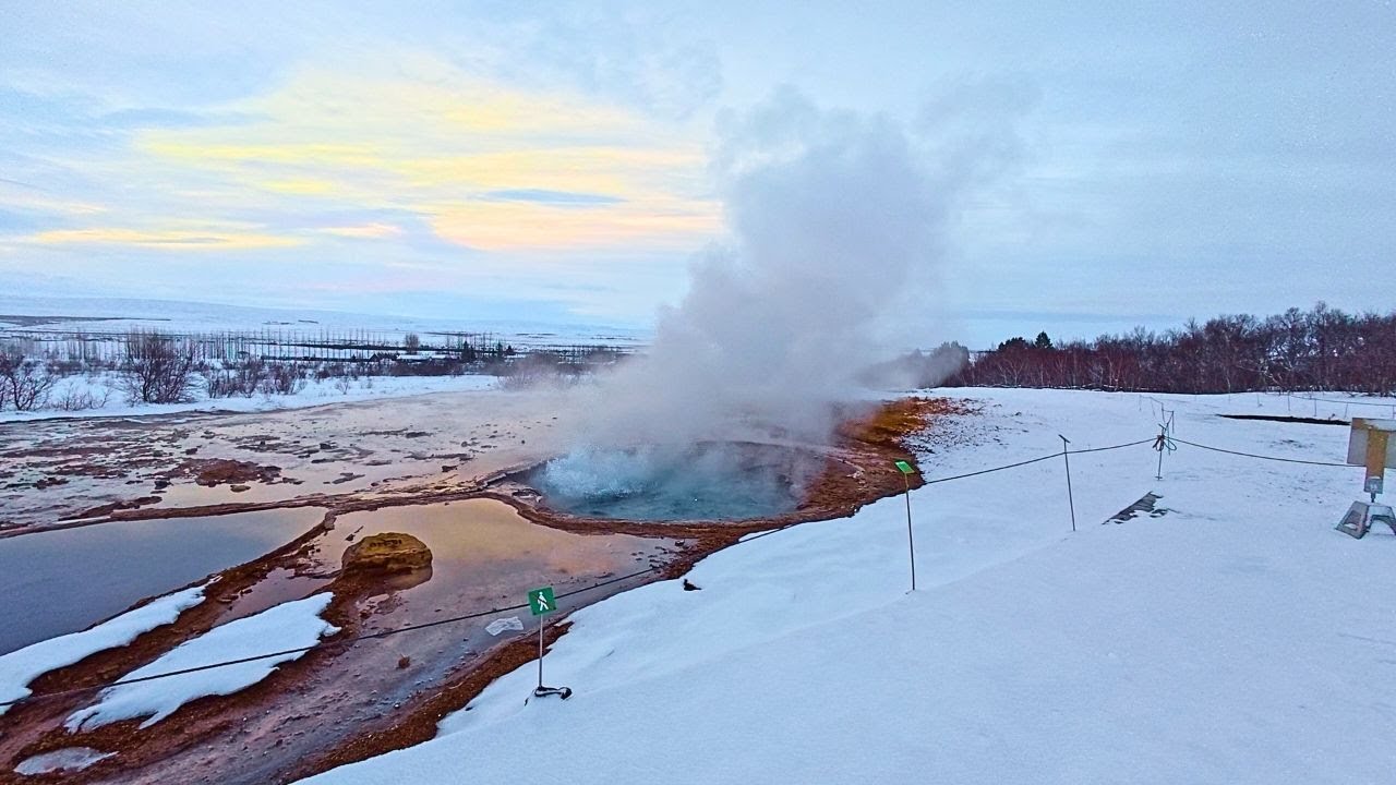 Steaming Pools and Frozen Waterfalls. Walking Iceland's Stunning Golden Circle.