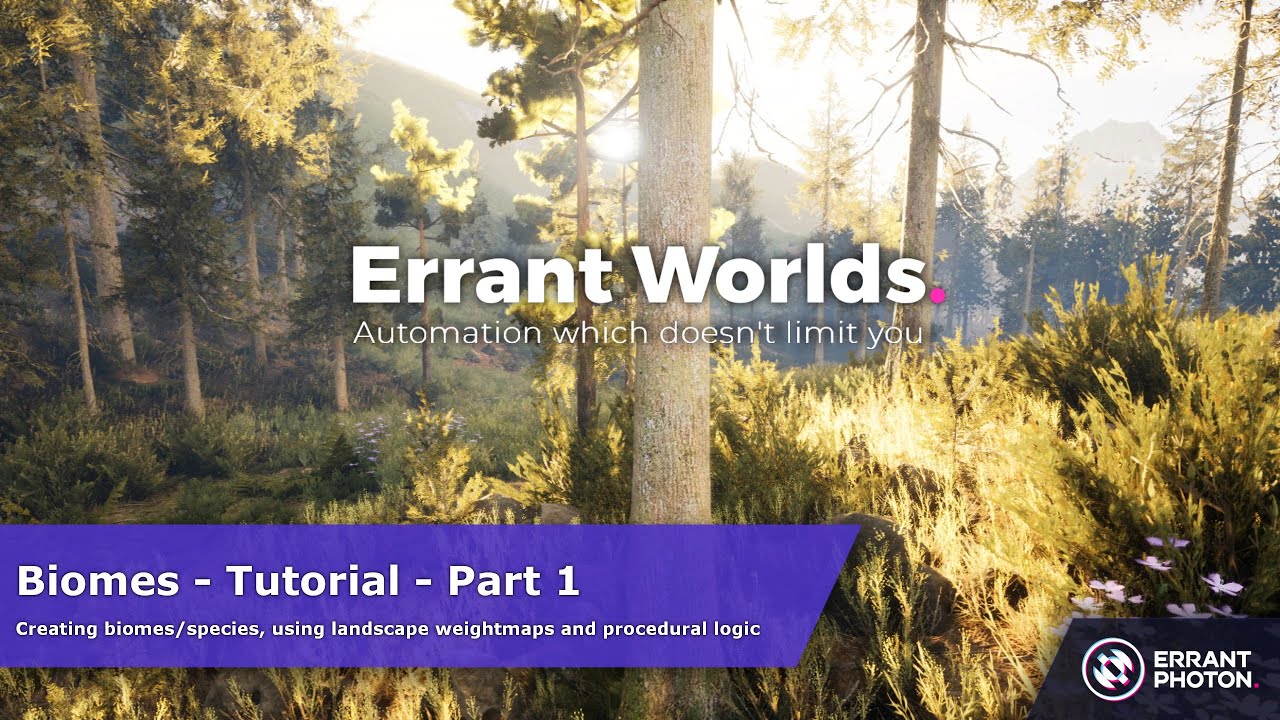 Errant Biomes - Tutorial 1 - Creating biomes/species, using weightmaps
