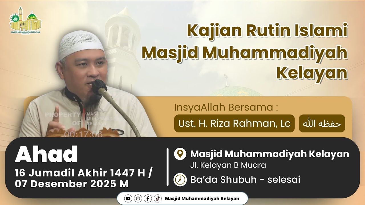 [LIVE] Kajian Agama Shubuh Ahad - Ust. H. Riza Rahman, Lc