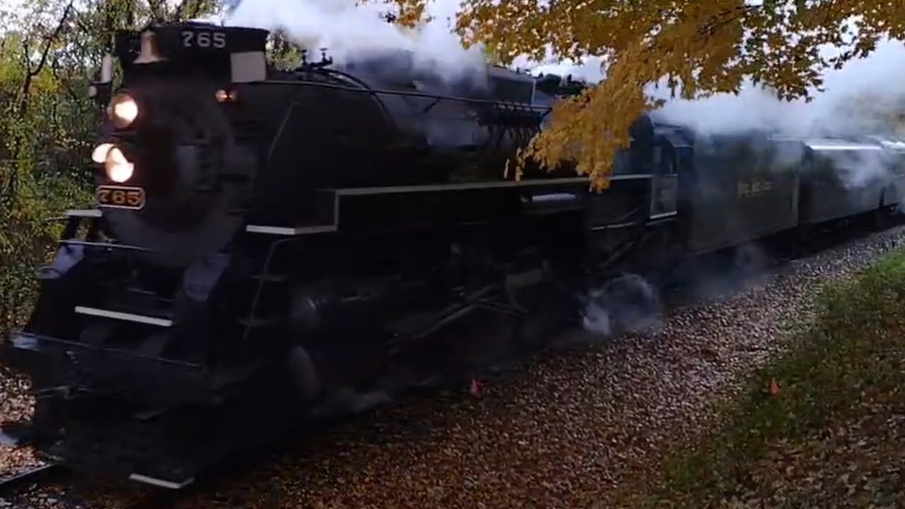 NKP 765 climbing the grade with stack talk at Hillsdale, Mi. Credit to @TheTSMUFan 
