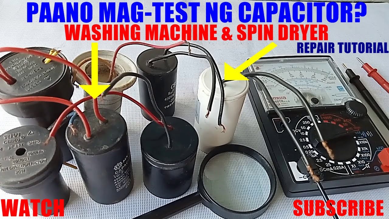 Paano mag-test o mag-check ng capacitor ng washing machine at spin dryer? #JessRepairTV Trending.