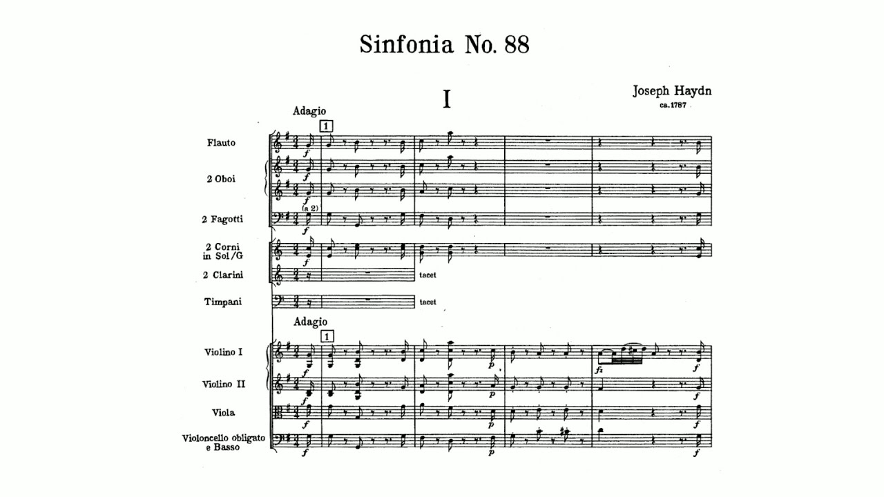 Haydn: Symphony No. 88 in G major (with Score)