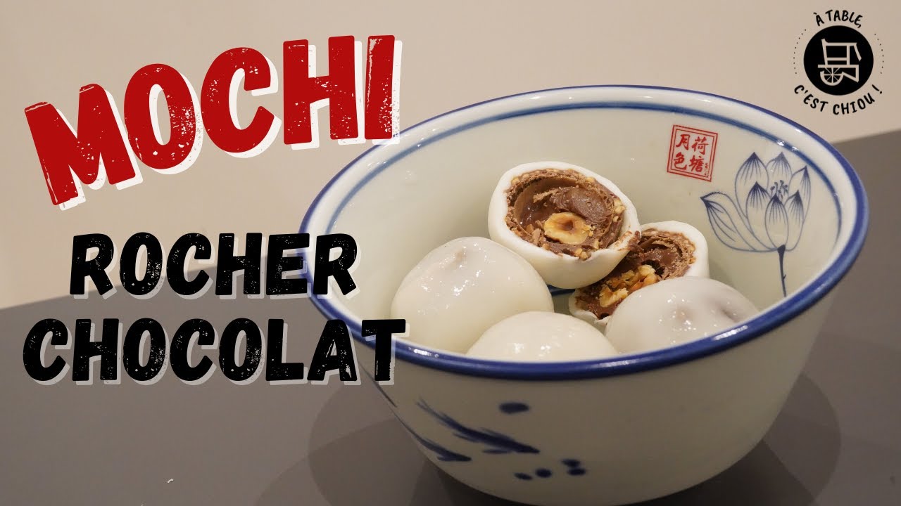 Mochi au rocher au chocolat - Recette de mochis rapide et simple - YuanXiao au chocolat