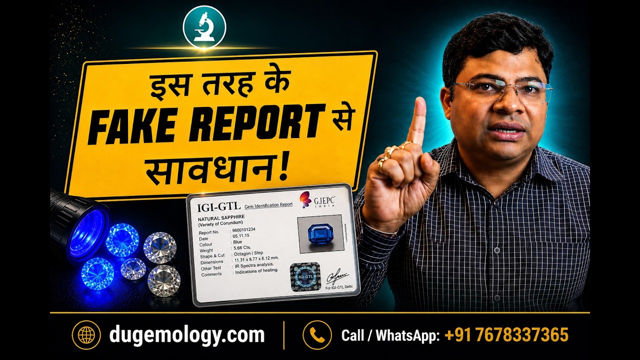 Beware of this kind of Fake Gem Testing Reports | DU-GEMOLOGY