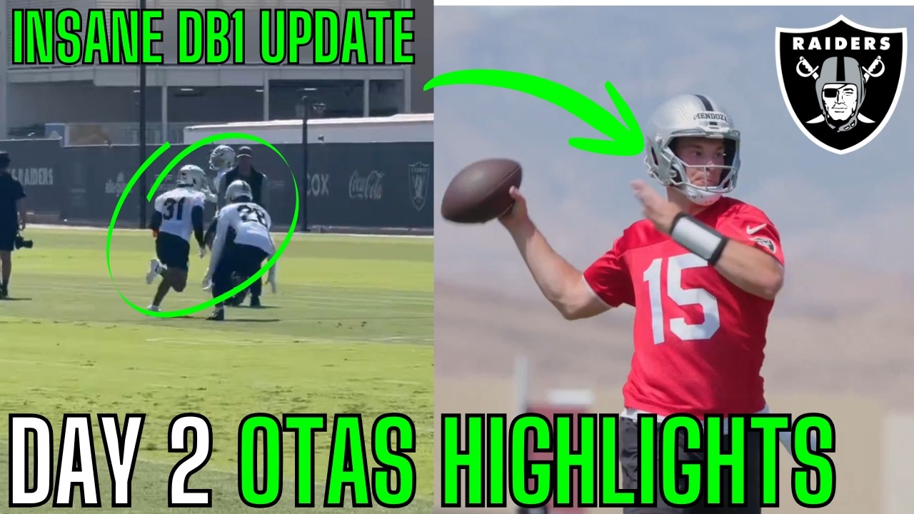 The Las Vegas Raiders Day 2 OTAs FEEL Different ALREADY... | Fernando Mendoza, Jermod McCoy |