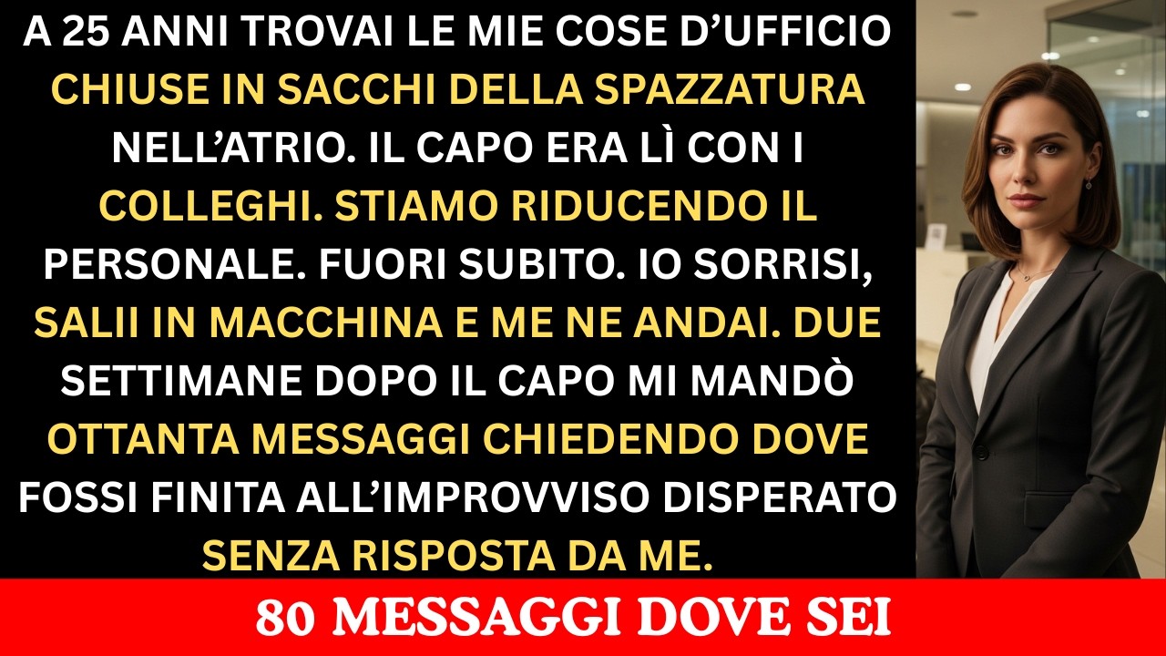 Sono Tornato Da Un Viagio Di Lavoro E Ho Trovato Le Mie Cose Dell'Ufficio Nei Sacchi Della Spazatura