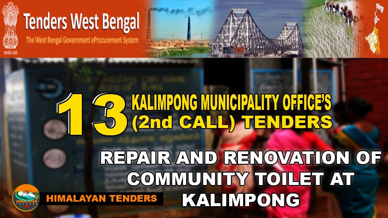 Tender for Municipality Community toilet  | 13 MUNICIPALITY RETENDER TENDER#wbtenders#wbtenderportal