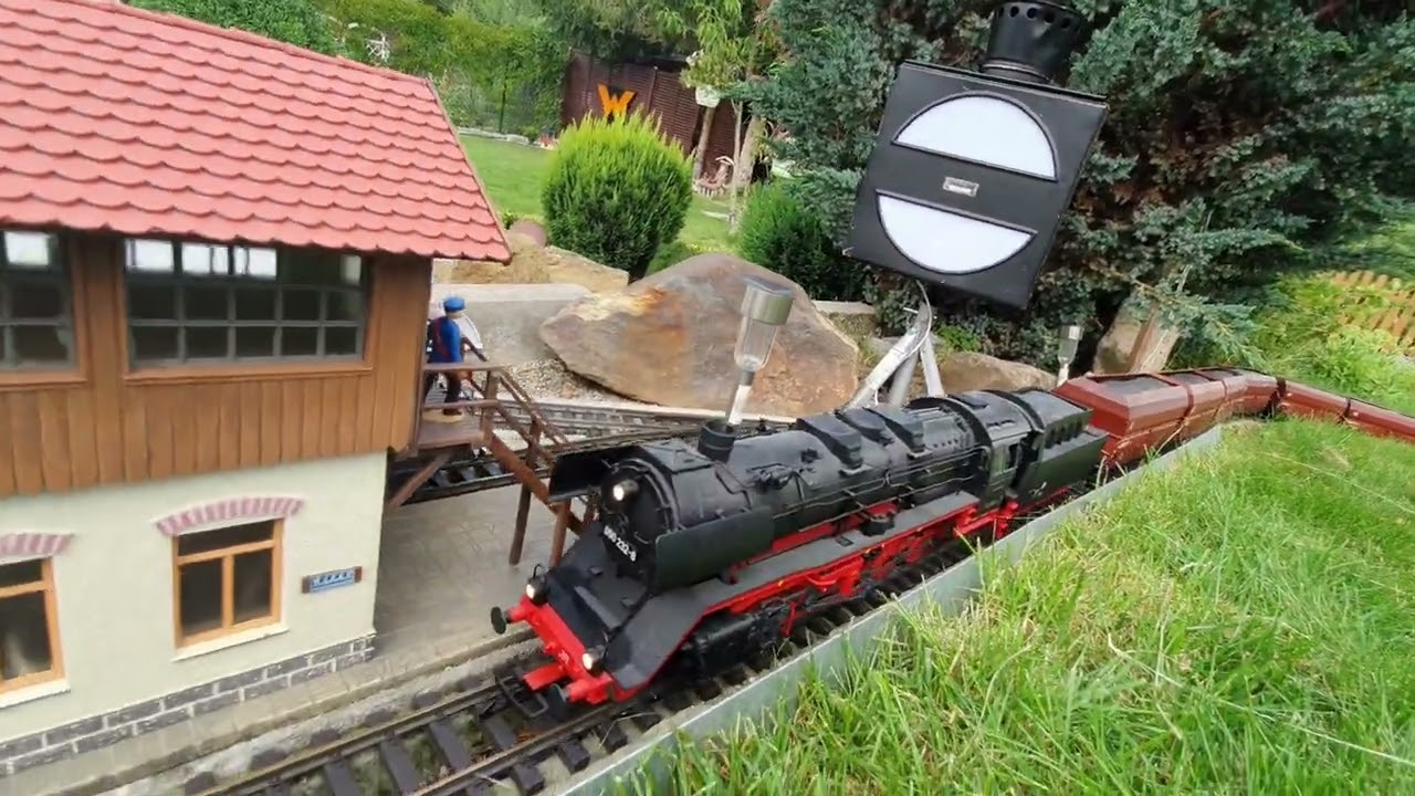 Gartenbahn Fahrtag mit Spur G, Pullmann Wagen LGB 36658 und PIKO G 37322 BR050