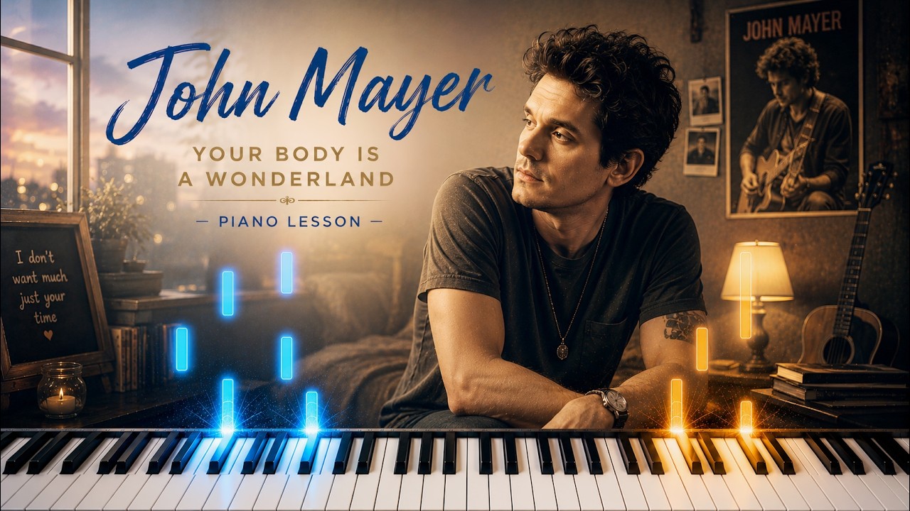 John Mayer Your Body Is A Wonderland Piano Tutorial! (Easy)