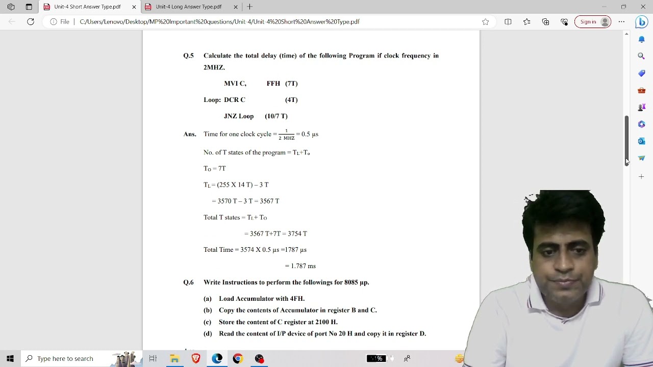Unit 4 Microprocessor most important short and long questions with answers