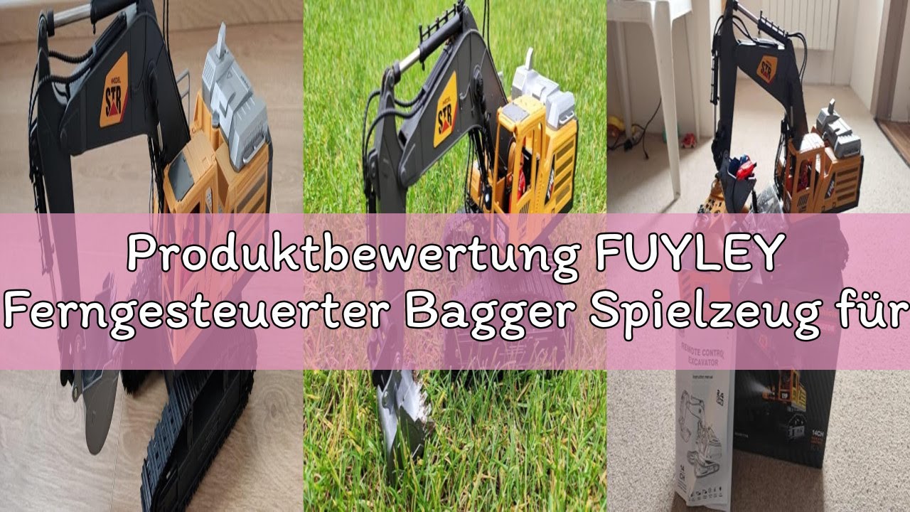 Produktbewertung FUYLEY Ferngesteuerter Bagger Spielzeug für Jungen, 14 Kanal 2,4Ghz RC Bagger Metal