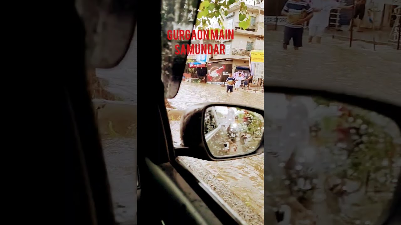 Gurgaon Delhi Flood comes due to Heavy rain 🌧️☔#rain #moonsoon #gurgaon