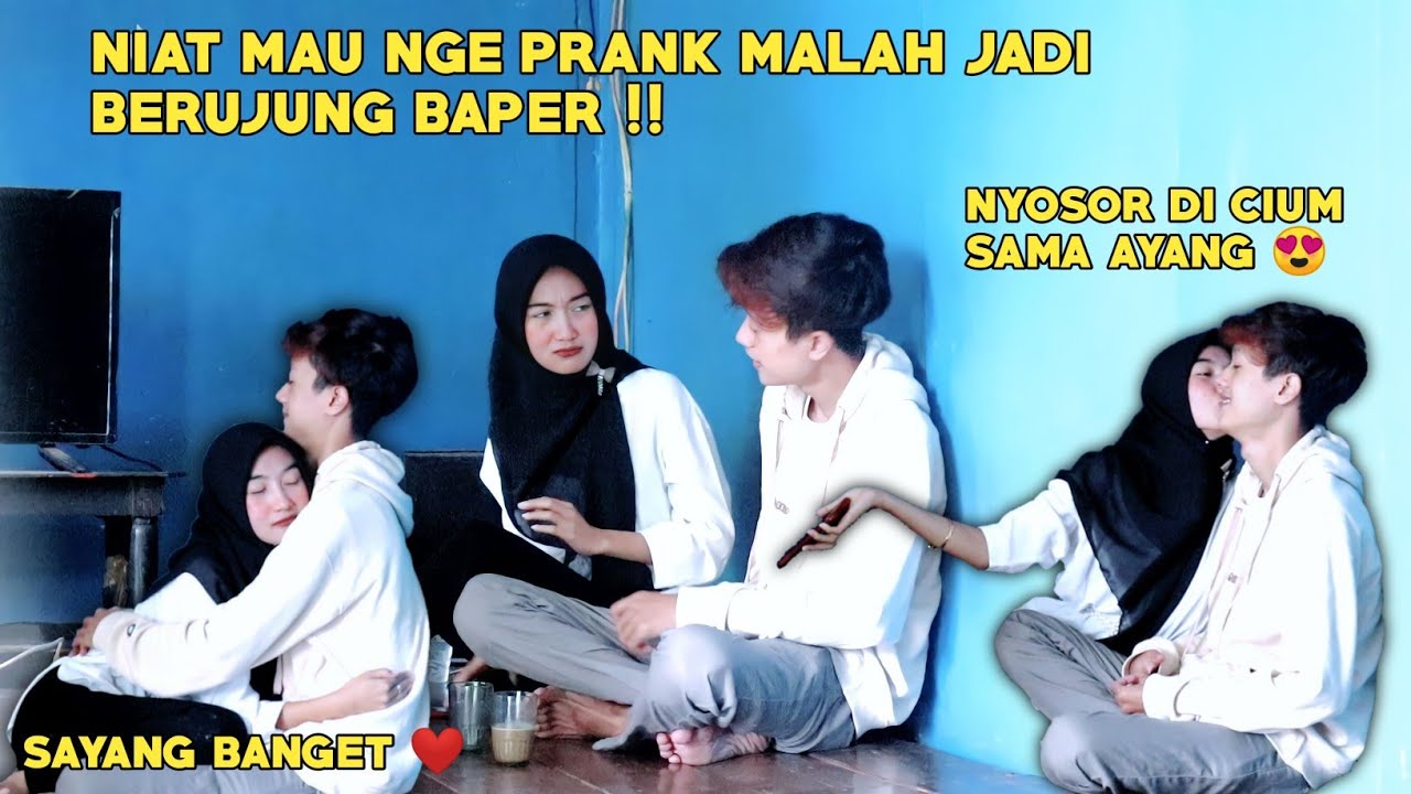 PRANK GANGGUIN PACAR MALAH JADINYA BAPER 🥰