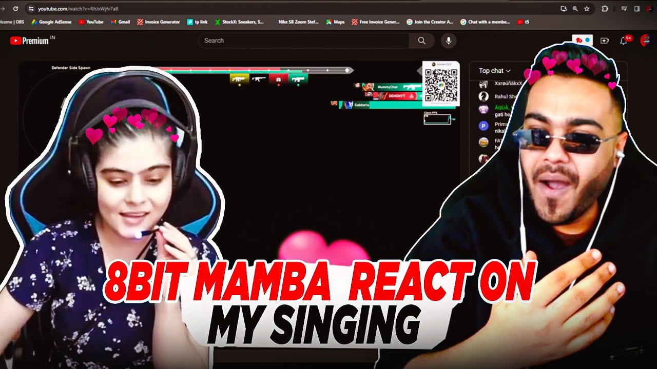 8bit mamba Reacts on my Singing!! 8bit mamba Raid | Epic Reactions @8bitMAMBA #valorant #reaction