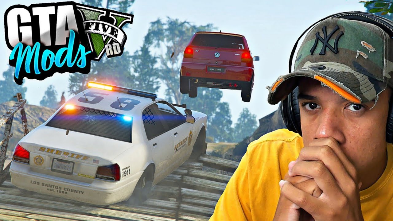 GTA V : O ROUBO A BANCO e A FUGA MAIS DIF&Iacute;CIL DE TODAS COM GOL G2! ( DEI RAGE ) - GTA 5 MODS