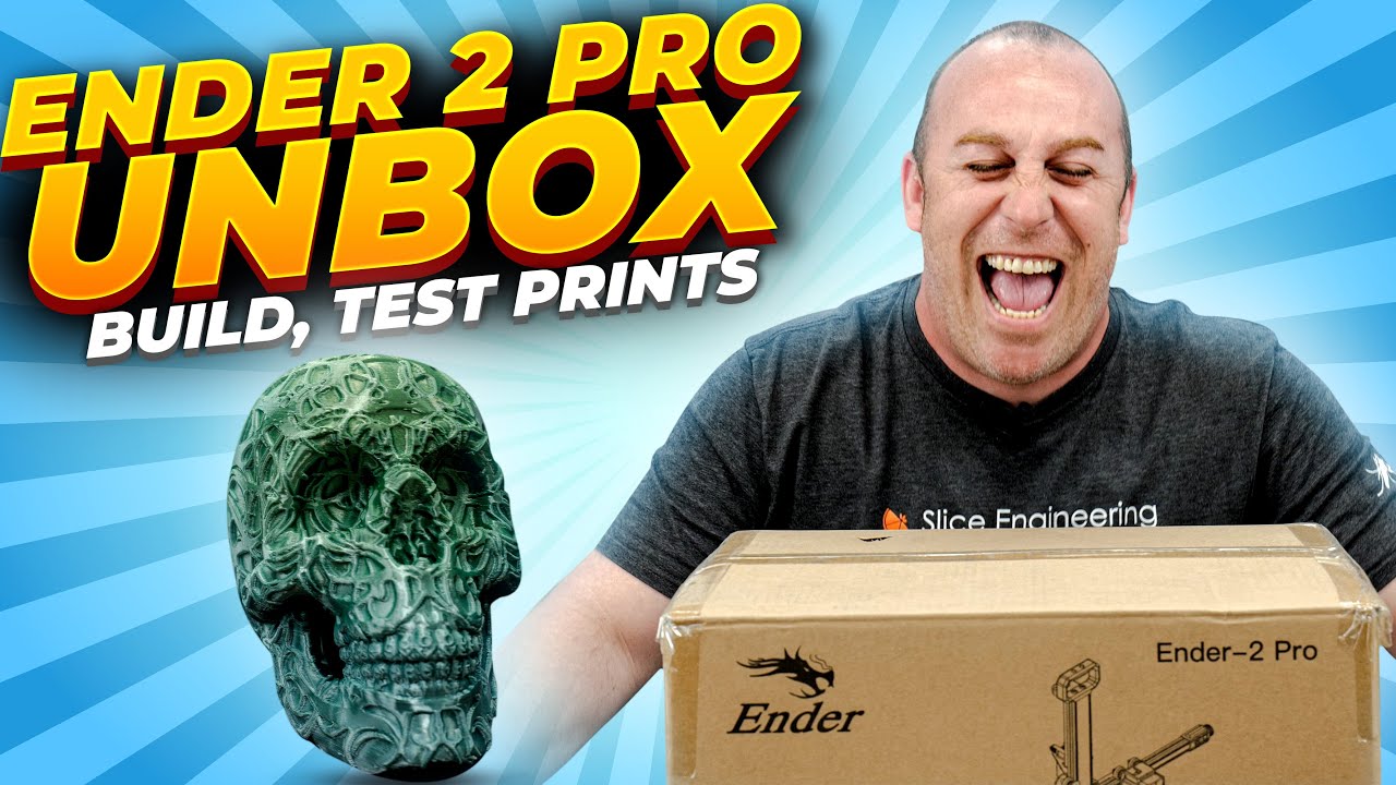 ENDER 2 PRO UNBOX, BUILD AND TEST PRINTS