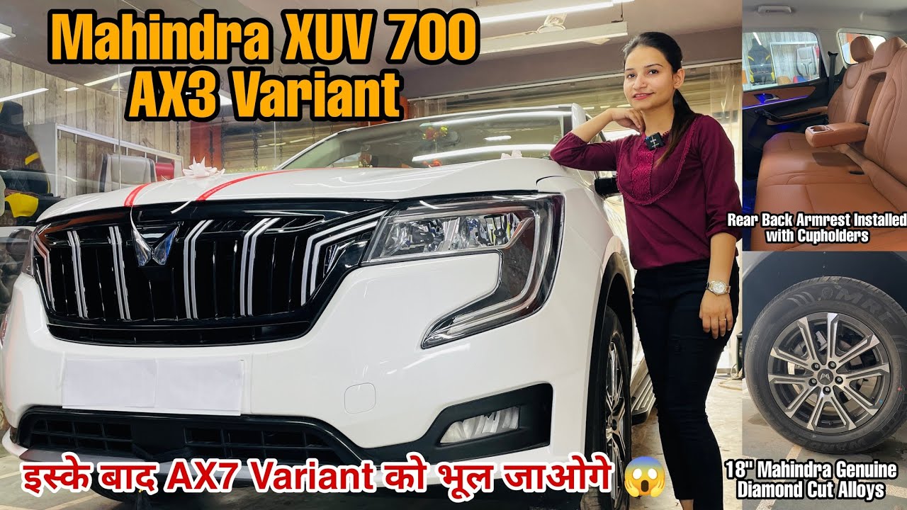 XUV 7OO AX3 Variant❤️ | Full Interior Modified | Diamond Cut Alloys | Ambient Lighting @CarStylein