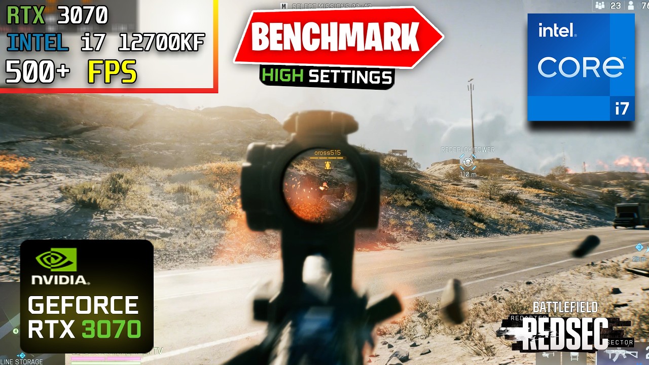 RTX 3070 + i7-12700KF | Battlefield REDSEC Benchmark 1440p | Highest Settings