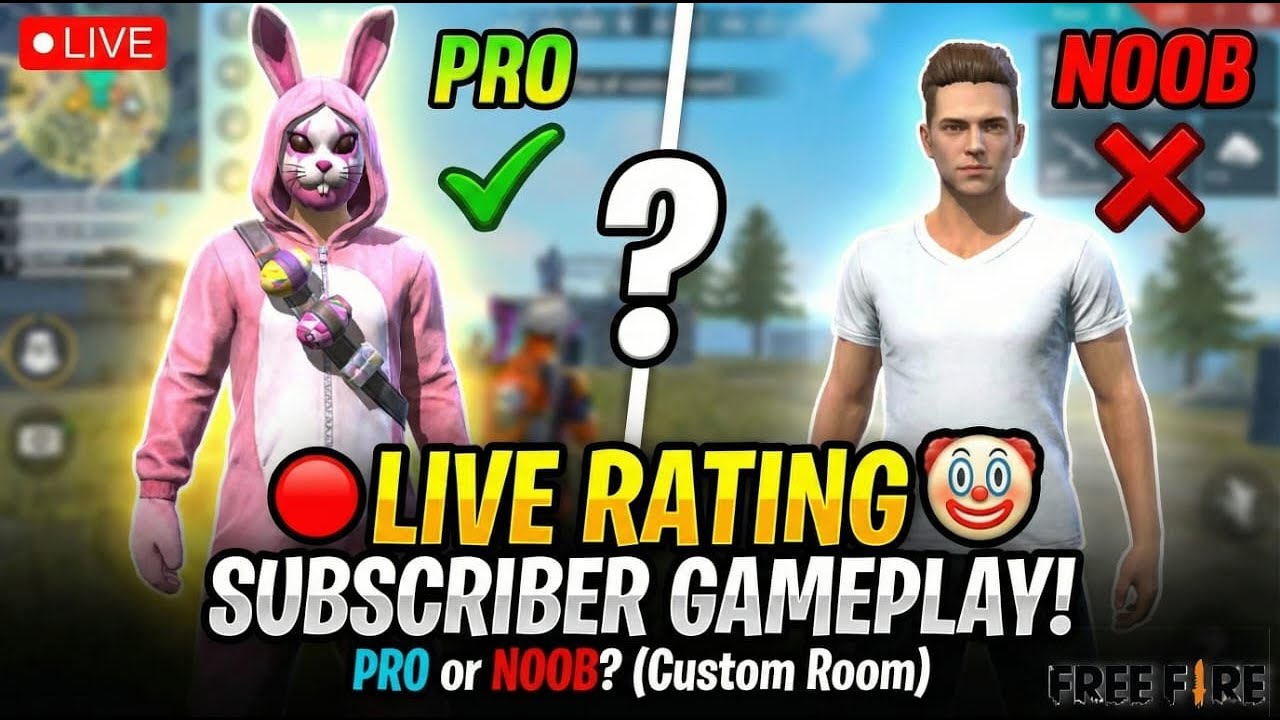 🔴 LIVE RATING SUBSCRIBER GAMEPLAY! 📉 PRO or NOOB?🤡 (Custom Room) #FreeFireLive #GodFreak