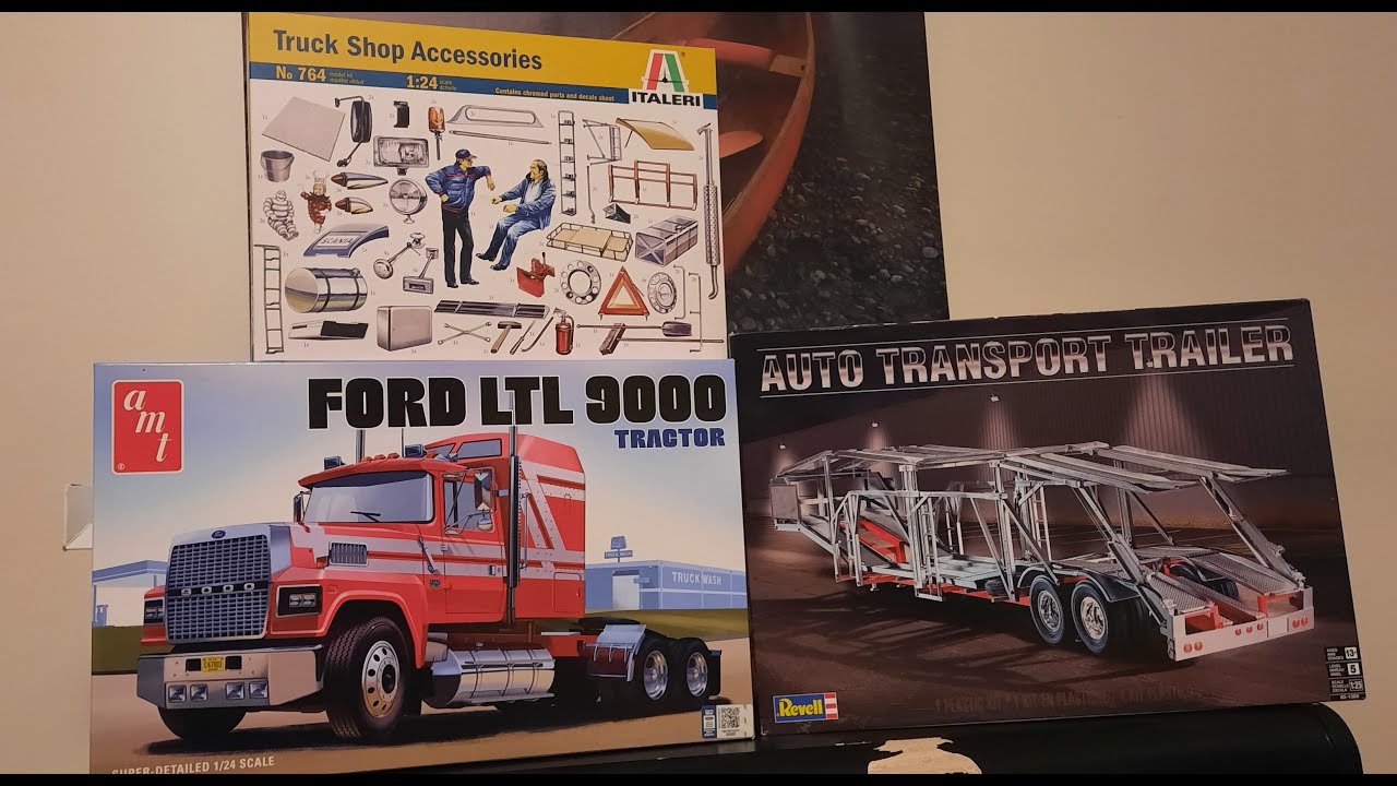 Ford LTL 9000 car hauler build PT. 1 parts unboxing and review