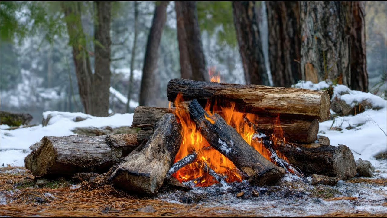 Winter Fireplace Sounds for Sleep and Relaxation