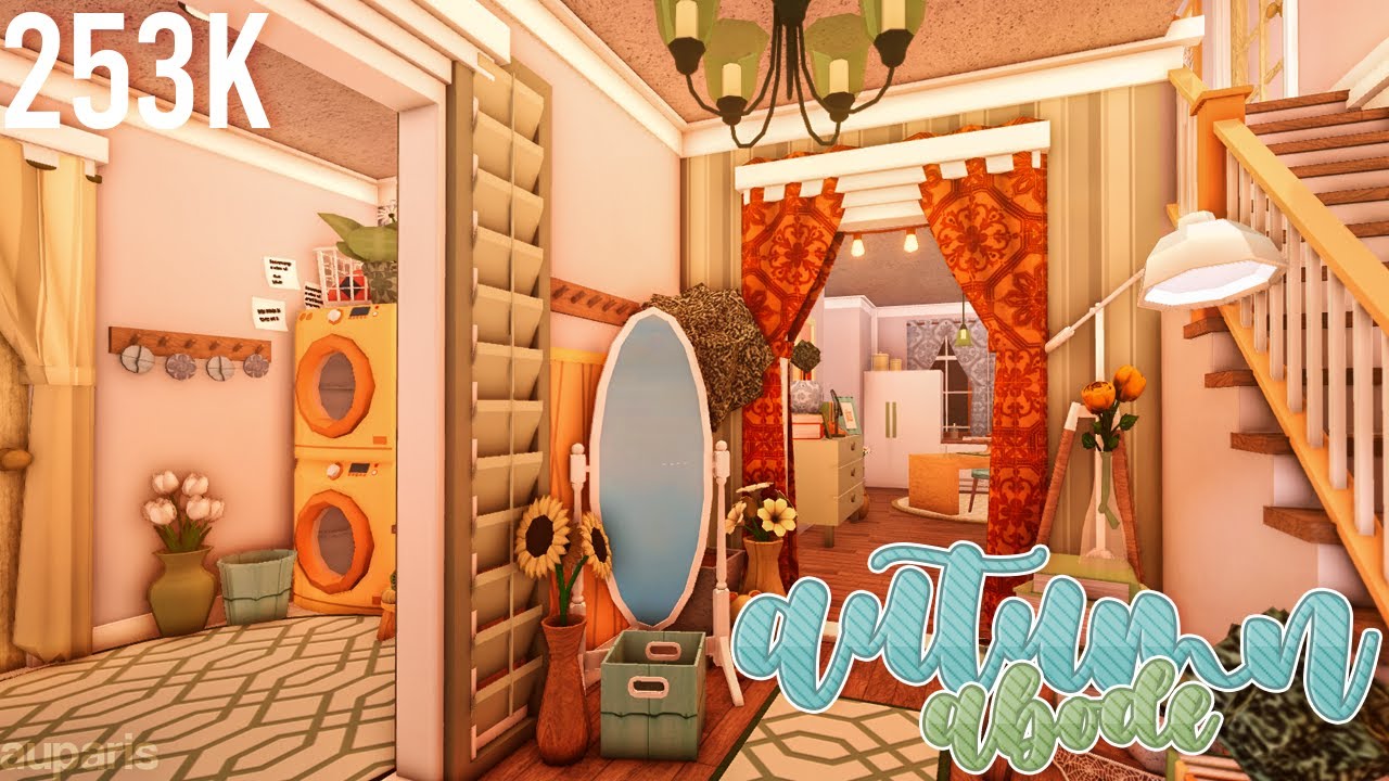 Autumn Abode Interior - Bloxburg Speedbuild & Full House Tour