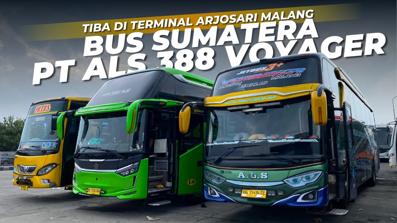 Bus ALS 388 Mendarat di Arjosari berjejer Puspa Jaya || Bus Juragan 99 menuju Poris