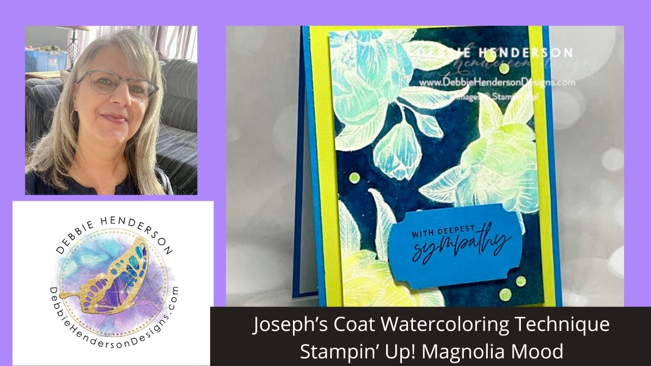 Stampin' Up! Magnolia Mood Joseph's Coat Watercoloring Technique
