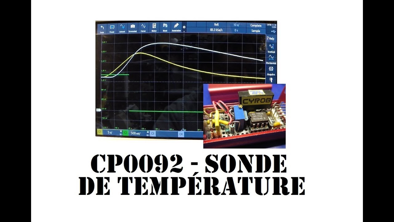 Cyrob : CP0092, une sonde de température pour oscilloscope
