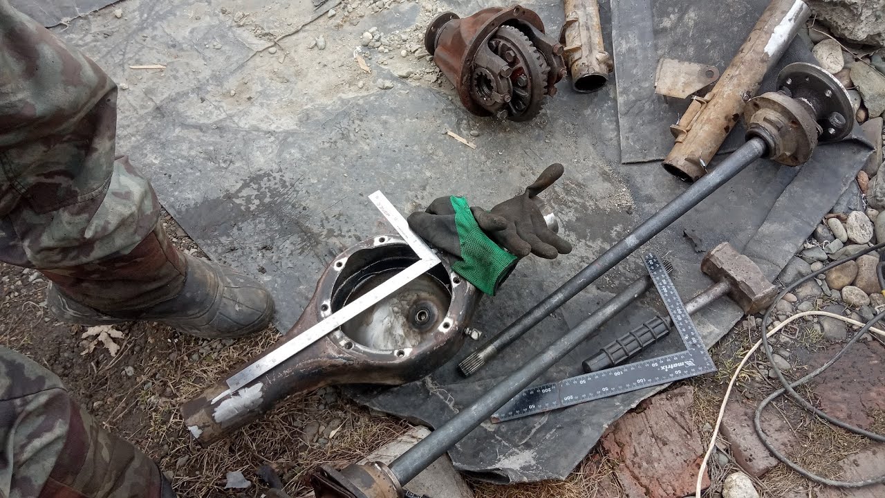 Мини трактор 4х4 , переломка , укорачивание мостов колея 700мм (1 часть)