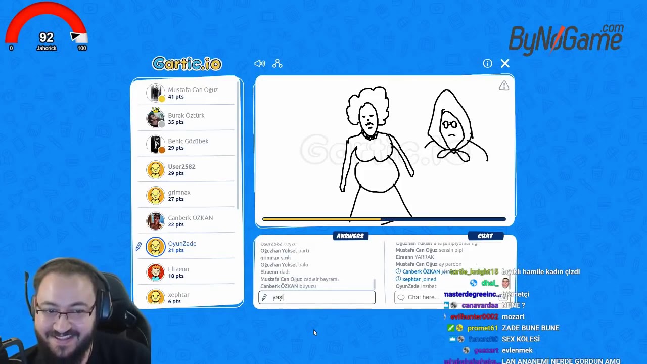 GÜLME GARANTİLİ | JAHREİN EFSANE EKİPLE GARTİC İO OYNUYOR