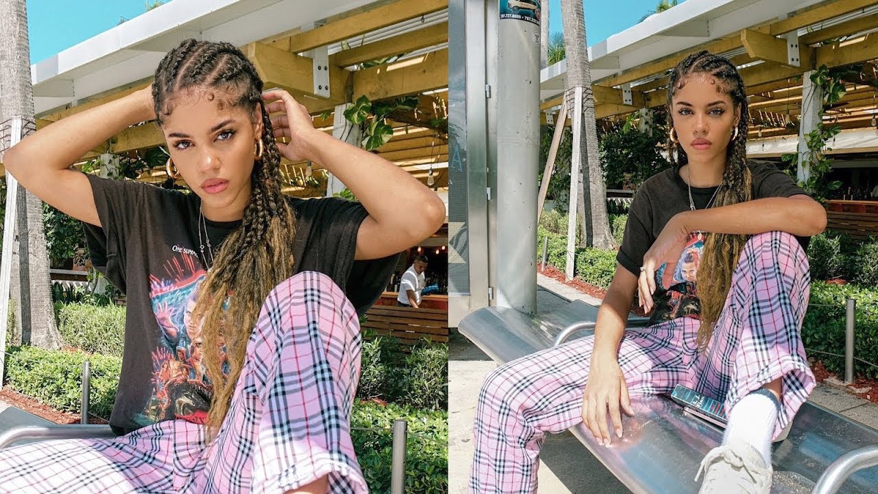 BEGINNER TRIES A NEW CORNROW STYLE FOR THE FIRST TIME | ON A BAD WASH & GO