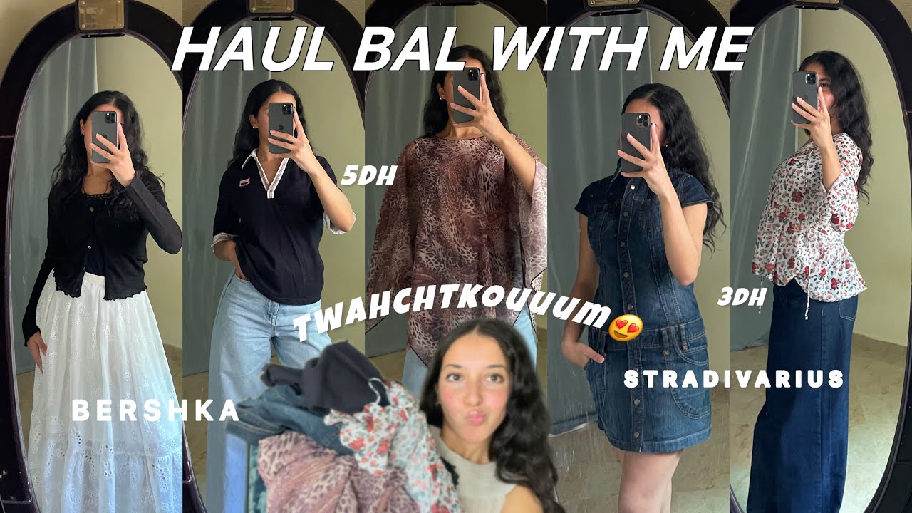 TRY ON THRIFT HAUL : مشترياتي للجامعة🏫 من البال+ سبب غيابي 🥹💗